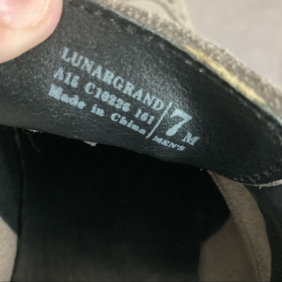 COLE HAAN Lunargrand Sz 7 (M) 9-9.5 (W) Oxford  Wingtip Gray Suede Shoes - Picture 10 of 10